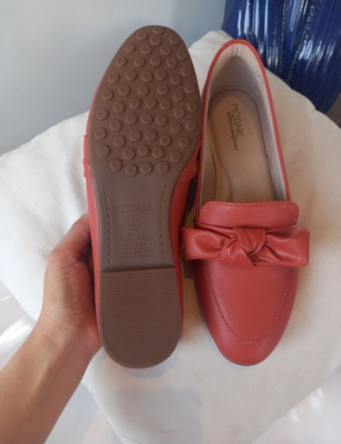 Loafer Em Couro Ultra Conforto Laranja 745990
