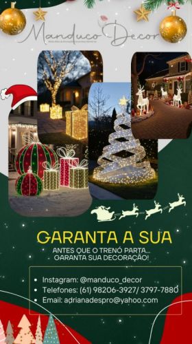Locação de árvore de Natal decorada e cenografia natalina em Brasíliadf 771500