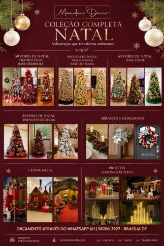 Locação de lindas árvores de Natal decoradas e cenografia natalina em Brasília df 784635