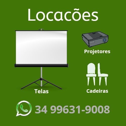 Locação telas projetores cadeiras uberlândia  742917