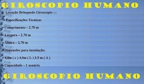 Locação Giroscópio Humano São Paulo 765631 Locação Giroscópio Humano São Paulo 765631