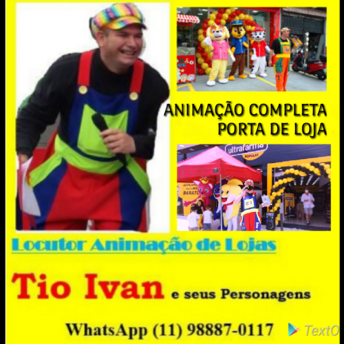 Locução Porta de Loja Inauguração animação personagens vivos 576649