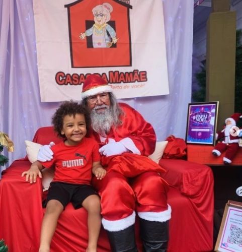 locutor para frente de loja papai noel para festas confraternizacao escolas 760723