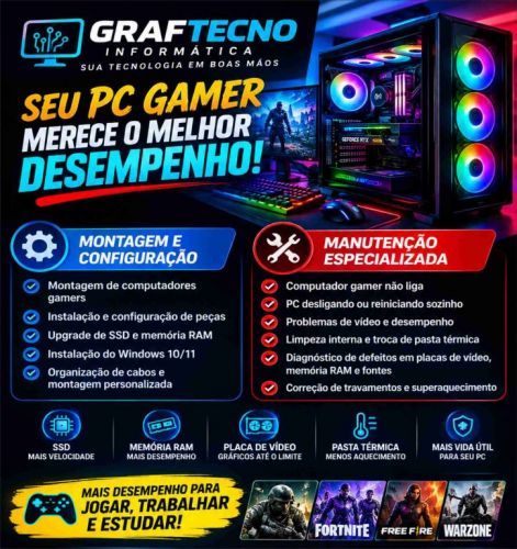 Manutenção e montagem pc gamer 787844 Manutenção e montagem pc gamer 787844