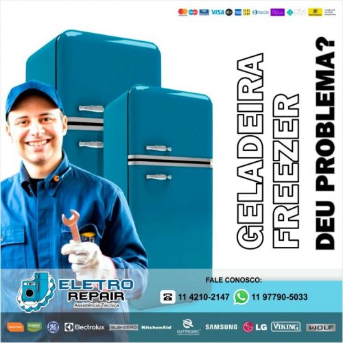 Manutenção para freezer e geladeiras Electrolux 702642
