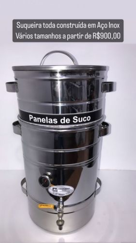 Máquina extratora de suco a vapor 20kg Inox Empório Inox 640758