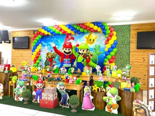 Mario Bros e Luigi personagens vivos cover festa 738940