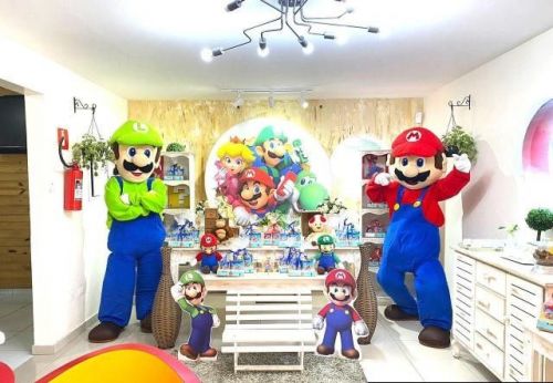 Mario Bros personagens vivos cosplay Festa infantil 786974