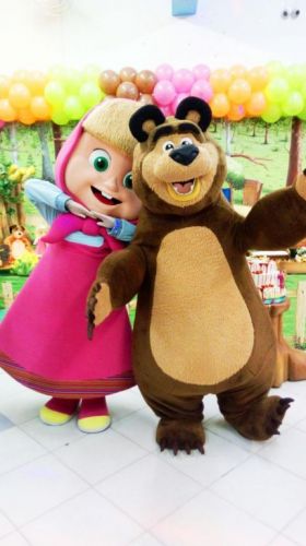 Masha e o Urso Cover Personagens Vivos Animação Festas Infantil 587682