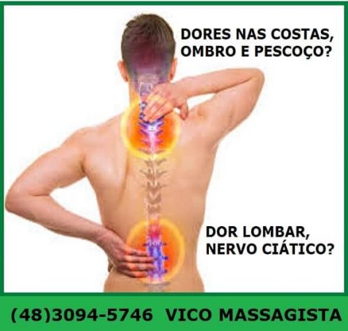 Massagem terapêutica para dores na coluna em São José Sc 578996