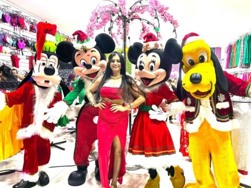 Mickey Minnie Natal evento loja Festa personagens vivos  736976