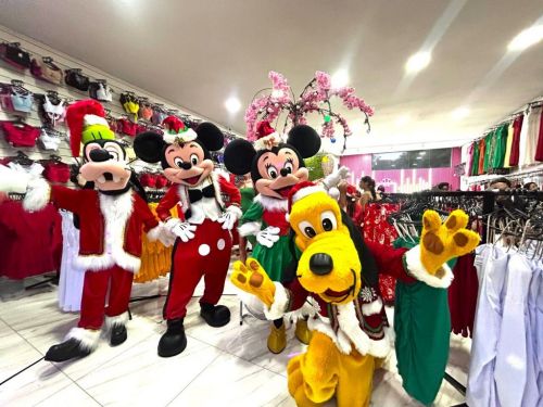 Mickey Minnie Natal evento loja Festa personagens vivos  736979