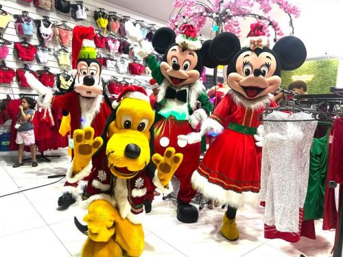 Mickey Minnie Natal evento loja Festa personagens vivos  736980