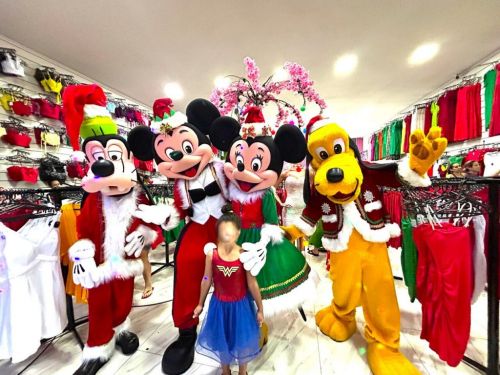 Mickey Minnie Natal evento loja Festa personagens vivos  736984