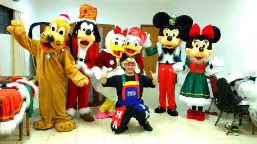 Mickey Natal Cover Turma Personagens Vivos Animação Festas 323355
