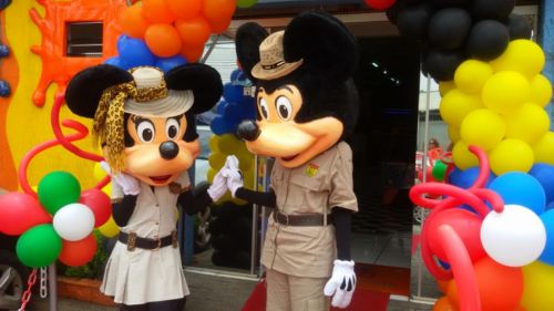 Mickey Safari Cover Personagens Vivos Animação Festas Infantil 323389