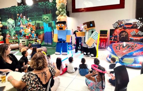 Minecraft personagem vivo cosplay festa infantil 787775