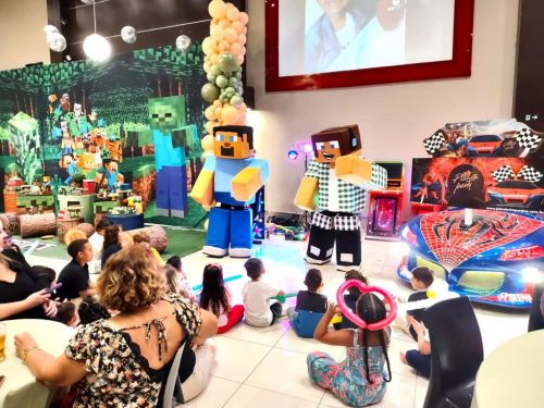 Minecraft personagem vivo cosplay festa infantil 787781