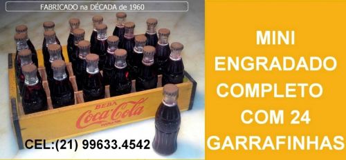 Mini engradado de Coca Cola.completo.  704349