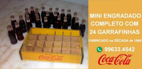 Mini engradado de Coca Cola.completo.  704350