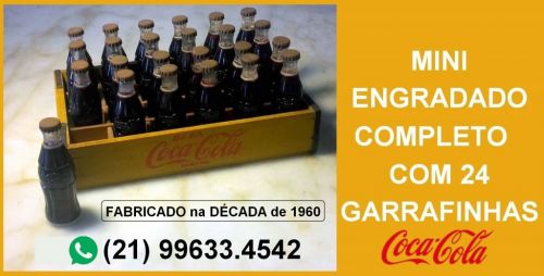 Mini engradado de Coca Cola.completo.  704351