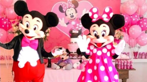 Minnie rosa Mickey cover personagens vivos festas infantil 587558