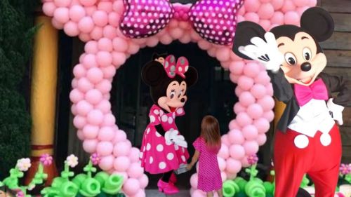 Minnie rosa Mickey cover personagens vivos festas infantil 587559