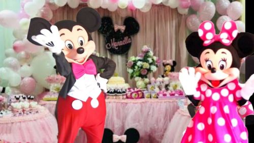 Minnie rosa Mickey cover personagens vivos festas infantil 587560