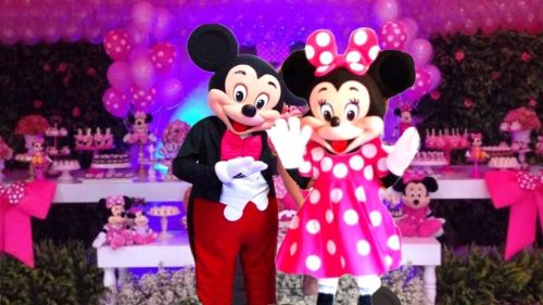 Minnie rosa Mickey cover personagens vivos festas infantil 587562