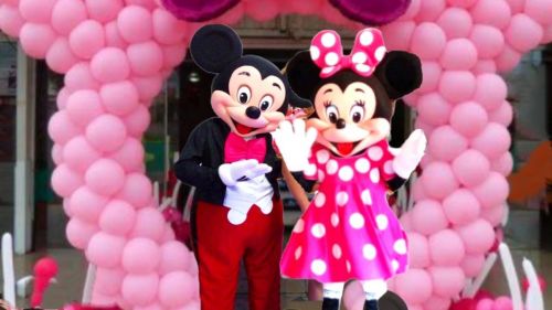 Minnie rosa Mickey cover personagens vivos festas infantil 587563