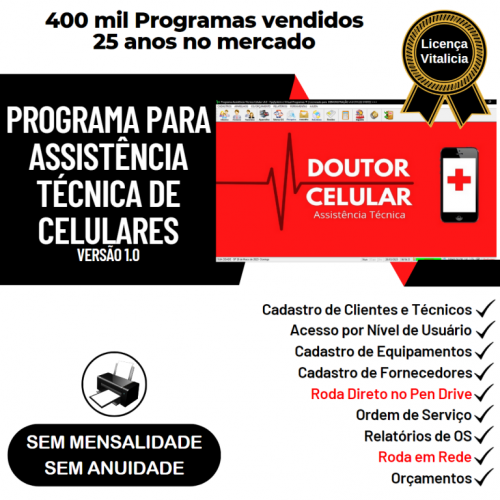 Programa Ordem de Serviço Assistência Técnica Celular v1.0 - Fpqsystem 654469