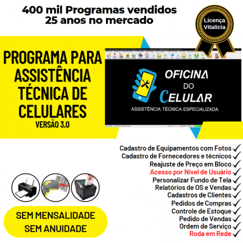 Programa Ordem de Serviço Assistência Técnica Celular v3.0 - Fpqsystem 654508