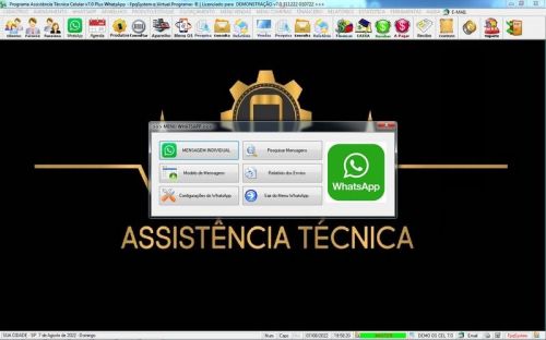 Programa Ordem de Serviço Assistência Técnica Celular  Vendas  Financeiro  Estatística v7.0 - Fpqsystem 654589