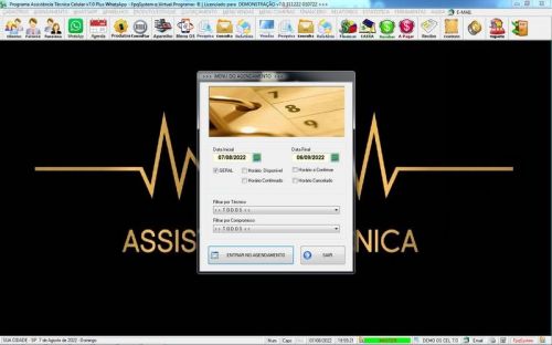 Programa Ordem de Serviço Assistência Técnica Celular  Vendas  Financeiro  Estatística v7.0 - Fpqsystem 654594