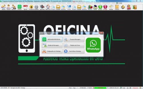 Programa Ordem de Serviço Assistência Técnica Celular  Vendas  Financeiro  Estatística  Whatsapp v6.0 - Fpqsystem 654571