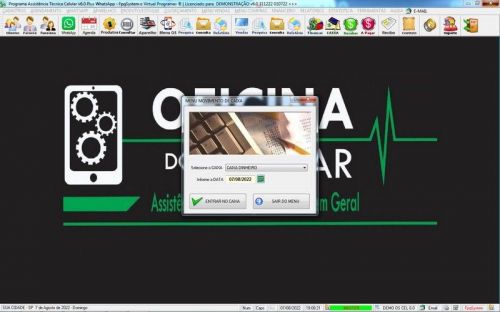 Programa Ordem de Serviço Assistência Técnica Celular  Vendas  Financeiro  Estatística  Whatsapp v6.0 - Fpqsystem 654587