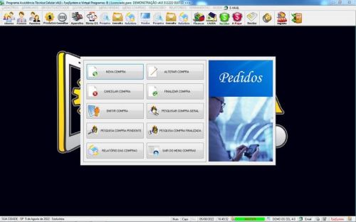 Programa Ordem de Serviço Assistência Técnica Celular  Vendas  Financeiro v4.0 - Fpqsystem 654544