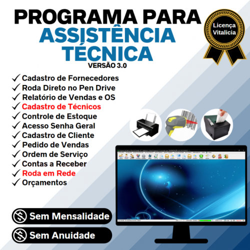 Programa Ordem de Serviço Assistência Técnica v3.0 - Fpqsystem 654044