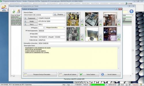 Programa Ordem de Serviço Assistência Técnica Vendas e Financeiro v5.0 - Fpqsystem 654088