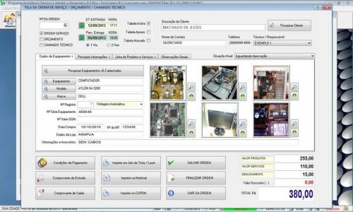 Programa Ordem de Serviço Assistência Técnica Vendas e Financeiro v5.0 - Fpqsystem 654091