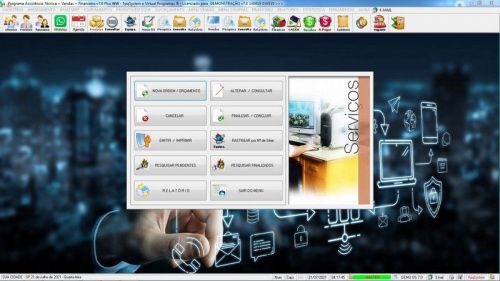 Programa Ordem de Serviço Assistência Técnica Vendas e Financeiro v7.0 Plus - Fpqsystem 654134