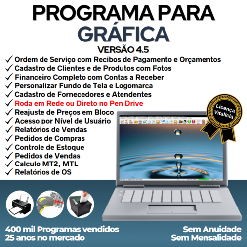 O Programa Ordem de Serviço Gráfica Rápida v4.5 - Fpqsystem 657795