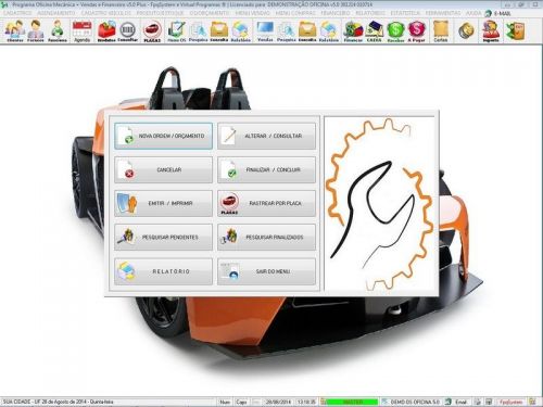Programa Ordem de Serviço para Oficina Mecânica com Check List  Vendas  Estoque e Financeiro v5.0 Plus - Fpqsystem 654705