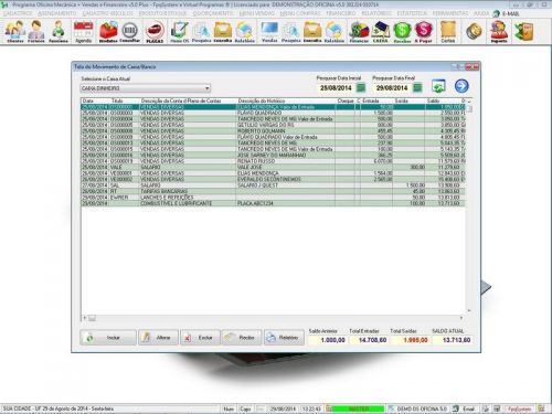 Programa Ordem de Serviço para Oficina Mecânica com Check List  Vendas  Estoque e Financeiro v5.0 Plus - Fpqsystem 654721