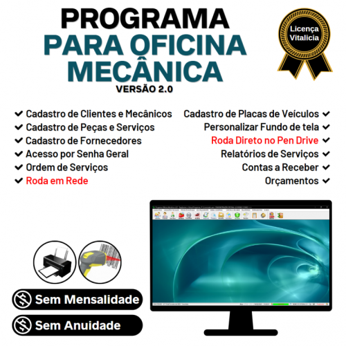 Programa Ordem de Serviço para Oficina Mecânica com Estoque v2.0 - Fpqsystem 654649