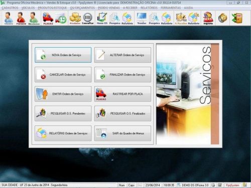Programa Ordem de Serviço para Oficina Mecânica com Vendas e Estoque v3.0 - Fpqsystem 654666