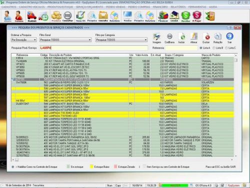 Programa Ordem de Serviço para Oficina Mecânica com Vendas Estoque e Financeiro v4.0 - Fpqsystem 654692