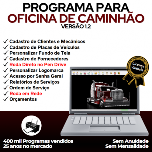 Programa Ordem de Serviço para Oficina Mecânica de Caminhão v1.2 - Fpqsystem 654910