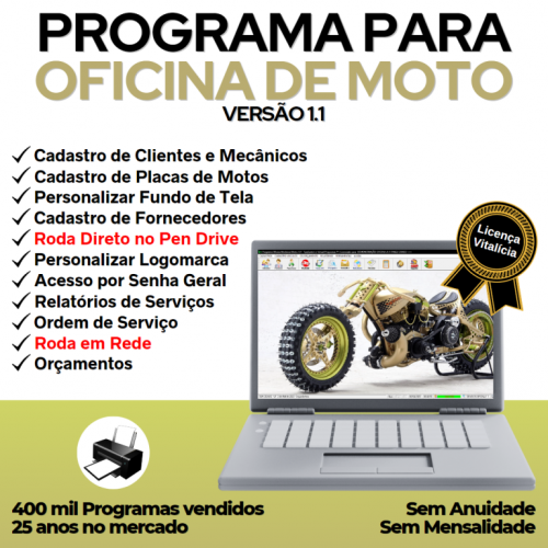 Programa Ordem de Serviço para Oficina Mecânica de Moto v1.1 - Fpqsystem 654781