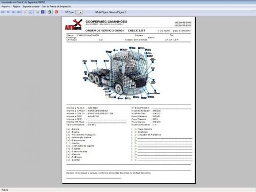 Programa Ordem de Serviço para Oficina Mecânica para Caminhão com Check List  Vendas  Estoque e Financeiro v5.2 Plus - Fpqsystem 654977